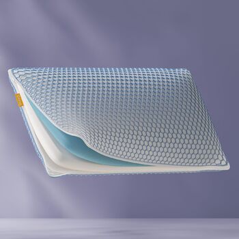 Підтримуюча подушка Emma Elite 70x40 см Ергономічна подушка з регульованою висотою та охолоджувальним чохлом AirGrid Дихаюча подушка з піни з памяттю форми з чохлом, який можна прати, для всіх положень сну Elite 70 x 40 x 12 см