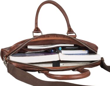 Сумка через плече шкіряна вінтажна велика сумка через плече елегантна сумочка для офісу ділової роботи ноутбук 13.3 дюйма портфель