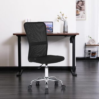 Ергономічне офісне крісло Mingone, сітчасте стільце для столу, регульоване по висоті крісло, поворотне на 360 комп&39ютерне крісло з поперековою опорою, вантажопідйомність до 120 кг, чорна сітка