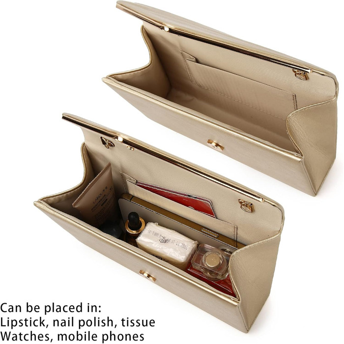 Елегантна клатч-конверт Labair з екошкіри для жінок вечірня сумочка на весілля, урочисті події. Золотий колір