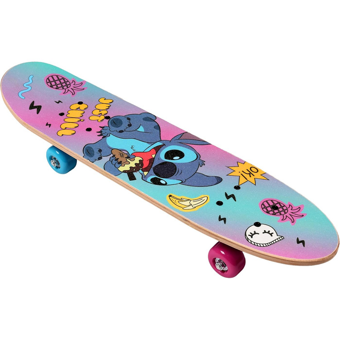 Дерев&39яний скейтборд Disney Stitch, 61 см, нековзний, легкий та стійкий, 20-50 кг