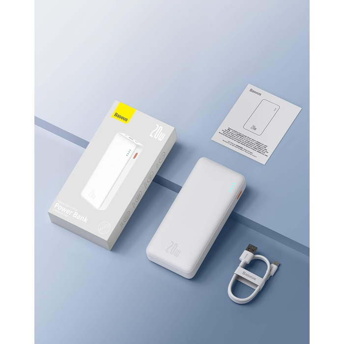 Зовнішні акумулятори для мобільних телефонів PD QC Charger with USB C in&out, Powerbank USB C Small для iPhone 15 14 13 12 11 Sams