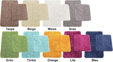 Килимки для ванної Brandsseller, комплект з 2 шт. , складається з килимка для ванної (приблизно 50/80 см) та килимка для туалету (приблизно 45/50 см) - Колір зелений. Комплект з 2 шт. приблизно 50 x 80 см / 45 x 50 см, зелений