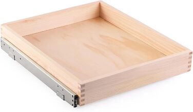 Висувні шухляди для шаф, 58,9 см Ш х 53,3 см Д, м'яке закриття, висувні, дерев'яні, органайзер для зберігання, для кухні, вимагає