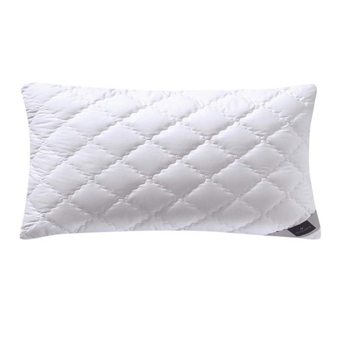 Подушка Billerbeck ALCANDO - волокниста подушка приблизно 40 x 80 см подушка із середньою підтримкою бавовняний чохол на блискавці наповнювач AIRFLOCKS, індивідуально регулюється