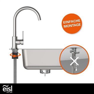 Кухонний змішувач EISL DIZIANI з нержавіючої сталі