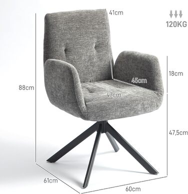 Крісло HOMCOM для вітальні, крісло для відпочинку зі сталевими ніжками, крісло для читання з лляним виглядом, м&39яке крісло для спальні темно-сірого кольору