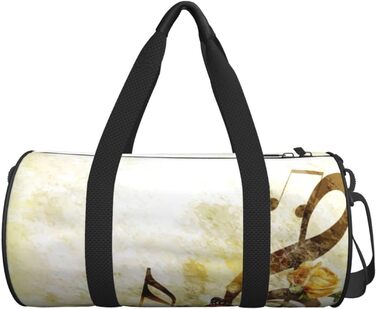 Дорожня сумка-циліндр Музична троянда, романтична спортивна сумка для чоловіків та жінок, сумка-мішок, спортивна сумка