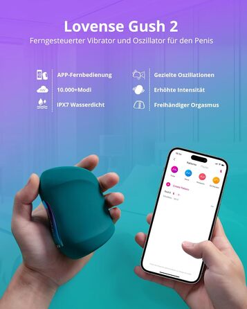 Автоматичний мастурбатор для чоловіків Lovense Gush 2, з керуванням через додаток, регульовані гнучкі ремінці