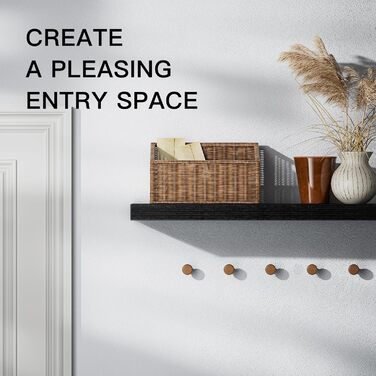 Настінна полиця STOREMIC, чорна, 60 см, комплект із 2 настінних полиць, плаваюча полиця з максимальним навантаженням 20 кг, рівна оброблена поверхня, підходить для робочих місць, офісів та віталень