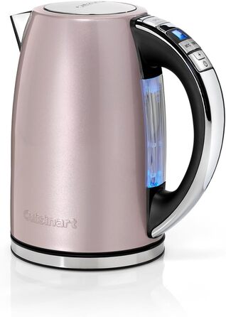 Чайник Cuisinart Multi-Temp 1,7 л | Рожевий | Швидке кип’ятіння 3000 Вт | Регульована температура 85–100°C | Бездротова база 360° | Нержавіюча сталь