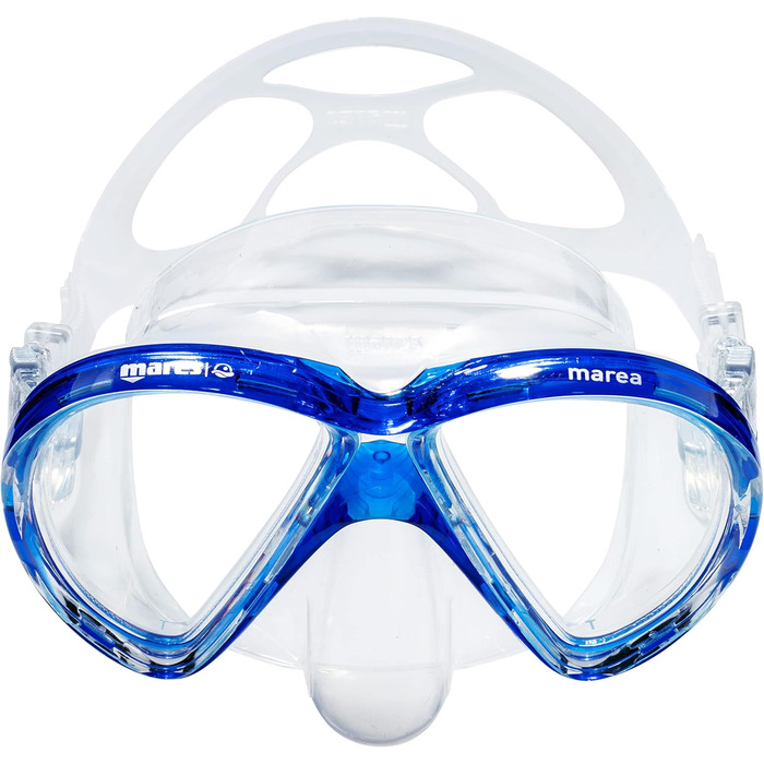 Набір Mares Marea X-One - Набір для сноркелінгу для дорослих з маскою, ластами та трубкою, силіконова маска, ласти з канальною тягою, напівсуха трубка, синій L-XL
