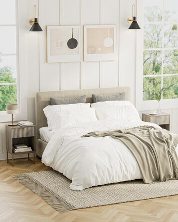 Тумбочка з шухлядою, бічний столик шириною 40 см з великим відділенням, сучасна тумбочка для спальні, вітальні або офісу (40 x 30 x 60 см, сіре заливне покриття) 40 x 30 x 60 см Сіре заливне покриття