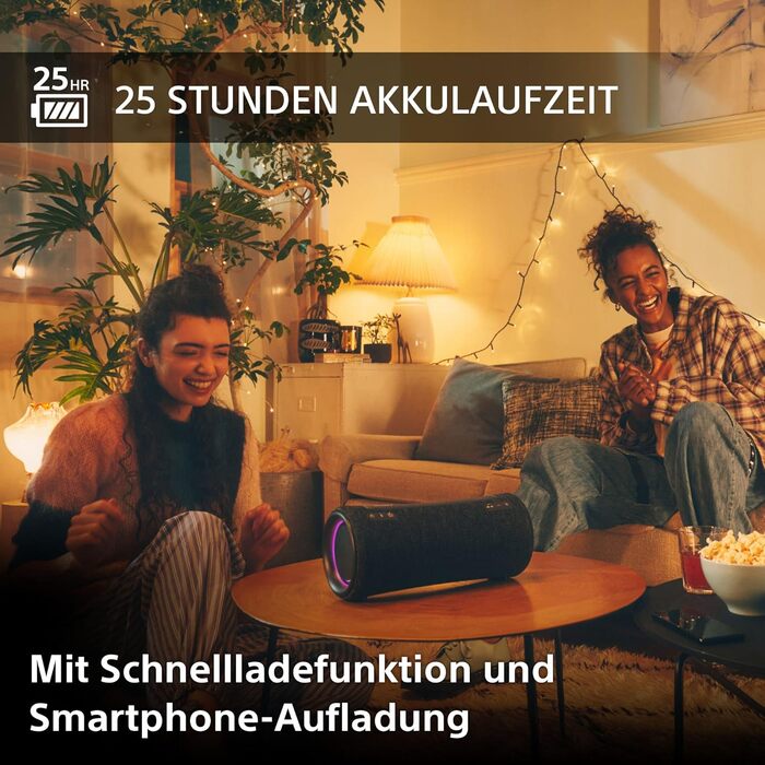 Портативна бездротова Bluetooth колонка з потужним звуком і освітленням для вечірок - водонепроникна, 25 годин автономної роботи,