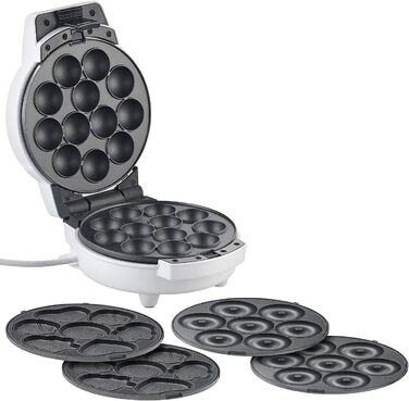 Виробник пончиків Rosenstein & Shne виробник пончиків 3в1, кексів і кейк-попси, антипригарний, 600 Вт (Donatmaker, Donut Maker 3in1, ідеї для подарунків)