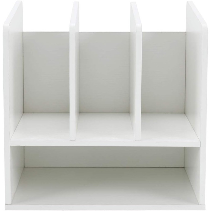 Відділення дерев&39яний органайзер для офісного столу формату A4 Тримач для документів Лоток для файлів Тримач для журналів Лоток для листів Організатор для паперових журналів, білий, 4-