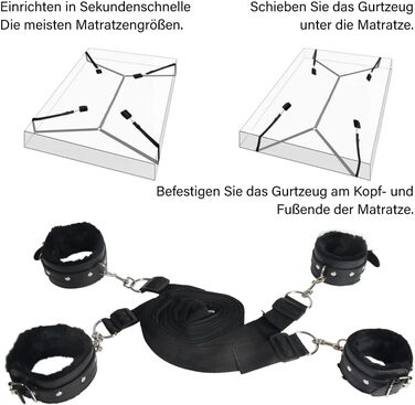 Набір бондажів Hallowa бондажі обмеження секс з наручниками манжети для ніг секс іграшки для ліжка БДСМ комплект постільний набір обмеження sm секс іграшки для початківців і пар екстремальний бондаж набір