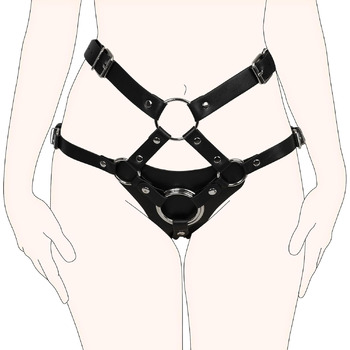 Страпон Klpertoror, регульований, високий пояс, чорний