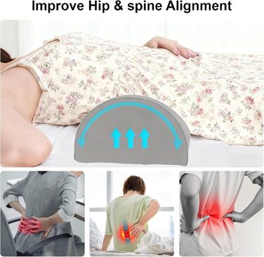 Подушка для підтримки колін та ніг, наколінник з піни з ефектом пам&39яті, серповидної форми для сну на боці та спині, полегшує біль у спині та стегнах, ідеально підходить для гарного нічного сну