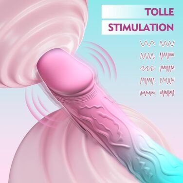 Фалоімітатор Beslow з вібрацією, стимуляція G-точки та анальна стимуляція, 10 режимів вібрації