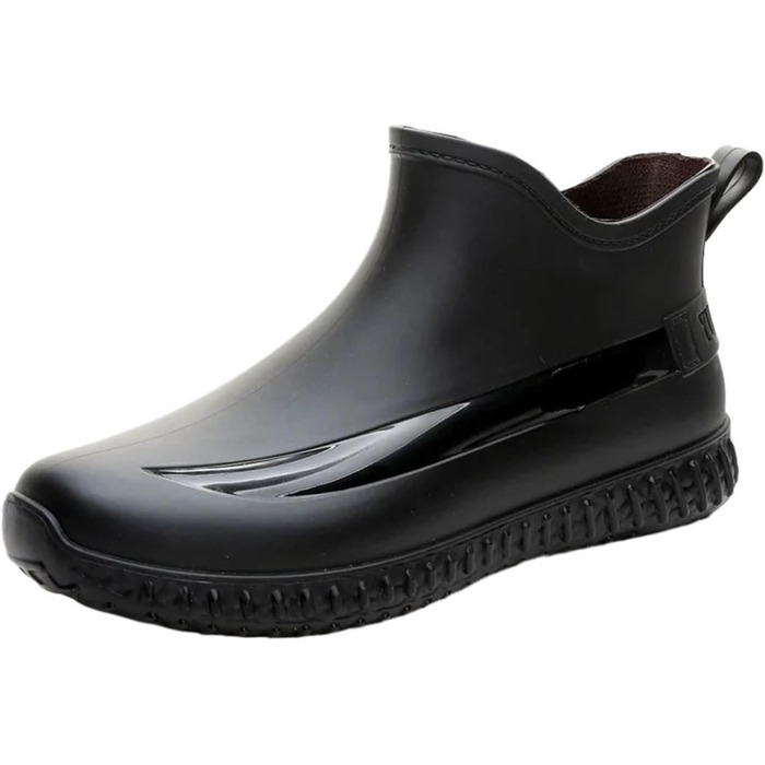 Чоловічі гумові чоботи, гумові чоботи з коротким халявою, низьке робоче взуття, кухонне взуття, зносостійкі водонепроникні чоловічі чоботи, чорні, розмір 43 EU