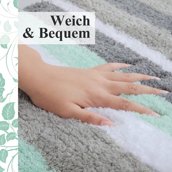 Нековзний килимок для ванної кімнати Homaxy м'який килимок для ванної кімнати з мікрофібри з високим ворсом поглинаючий килимок дл