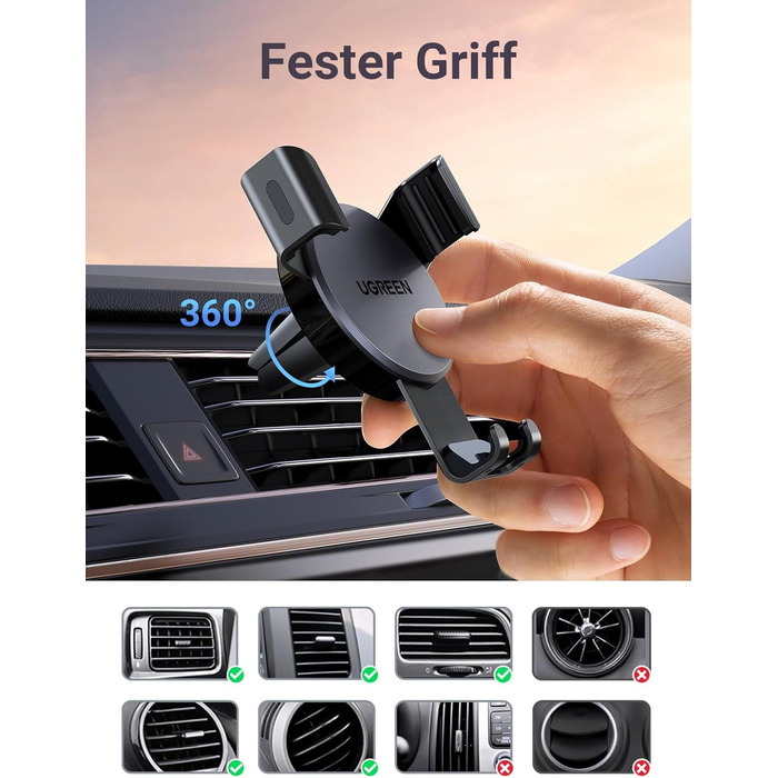 Тримач для мобільного телефону автомобільний тримач для мобільного телефону автомобільний вентиляційний гравітаційний тримач для м