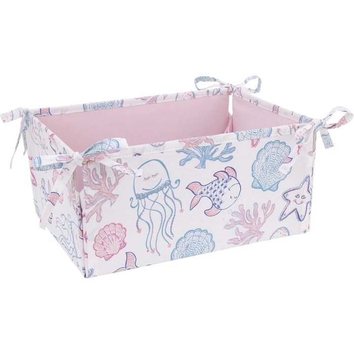 Комплект постільної білизни NoJo для дитячого ліжечка, лагуна русалки, рожевий, блакитний та білий