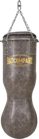 Боксерська груша Bad Company Vintage Jab & Hook у формі арахісу з надміцним чотириточковим сталевим ланцюгом і металевим кільцем I