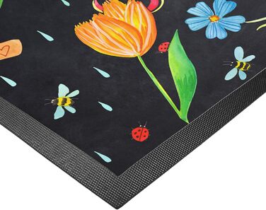 Килимок для дверей Mr. & Mrs. Panda &quotCome In Sunshine&quot 40 x 60 см - Подарунок, Позитивний вислів, Ніч, Килимок для дверей, Мудрість, Мотивація, Килимок для бруду, Прикраса, Килимок для лову бруду, Квіти, Килимок для дверей Чорний 40 x 60 см (Прямо