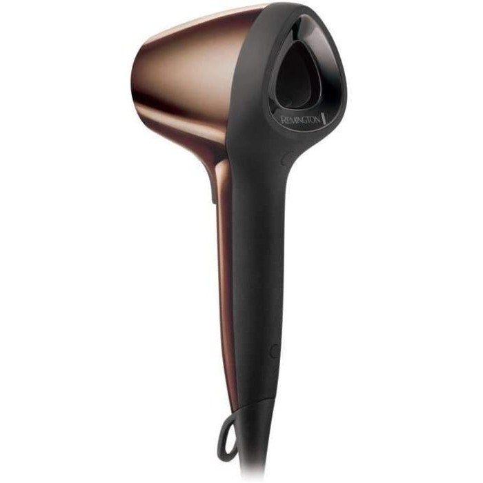 Фен Remington Ionen Air3D bronze легкий та збалансований з інноваційним 3D-потоком повітря (швидкість 110 км/год, 3 температурні та 2 ступені обдуву, 2 насадки-концентратори дифузор) D7777