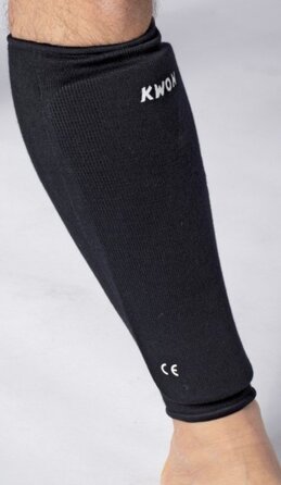Щитки для гомілок Kwon, тканинні, CE, чорні, старші
