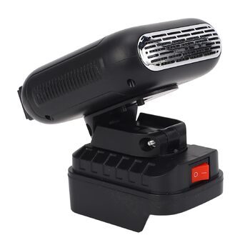 Обігрівач Fafeicy на батарейках, батарейки не входять до комплекту, поворот на 90 градусів, 2 налаштування температури, портативний кімнатний обігрівач з 2 портами USB для BL1830 BL1850 BL1840 BL1845 BL1815 BL1820 BL1860B клас енергоспоживання A