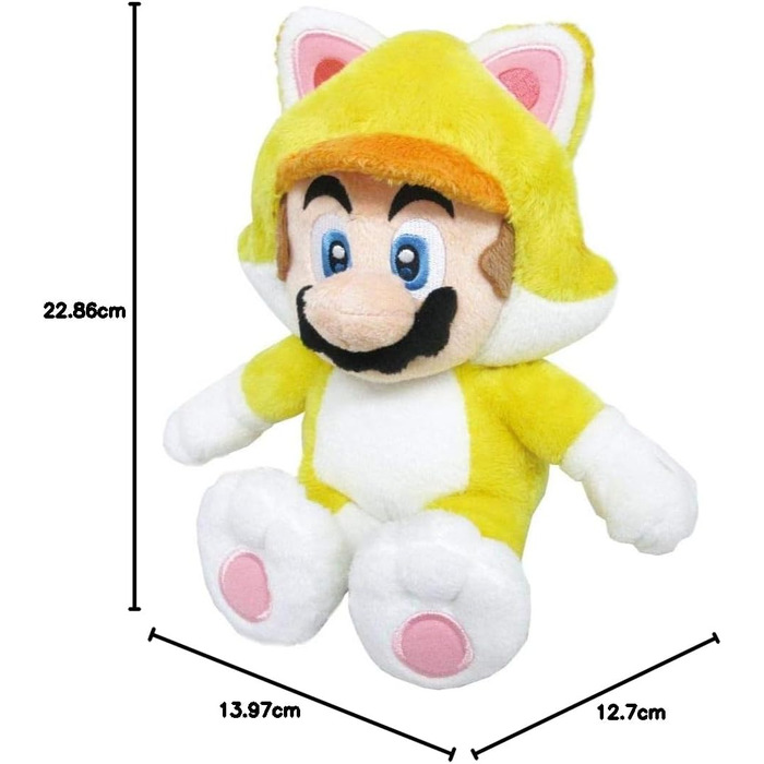 Плюшева лялька Sanei Super Mario 3D World Neko Cat Mario 22,9 см