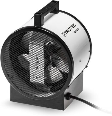 Електричний будівельний обігрівач TROTEC TDS 20 M теплова потужність 1,5 кВт / 3 кВт об&39єм повітря електричного обігрівача 290 м/год вентилятор-обігрівач з термостатом, керамічний