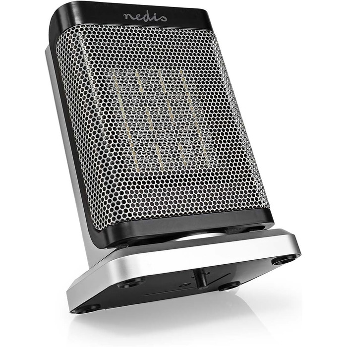 Керамічний PTC вентилятор-обігрівач - 1000/1500 Вт - 2 режими нагріву - Регульований термостат - Функція коливання - Захист від перегріву та перекидання - Сірий, 17GY -