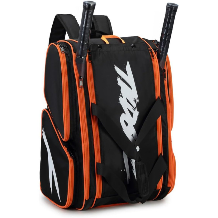 Сумка для ракеток TILDOSAC для паделя та піклболу, чорно-помаранчевий