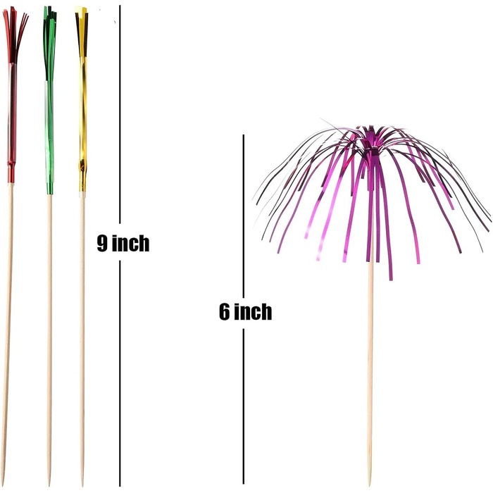 Шампури для коктейлів Вибір для коктейлів Палички для феєрверків, палички для феєрверків Прикраса для коктейлів, які використовуют