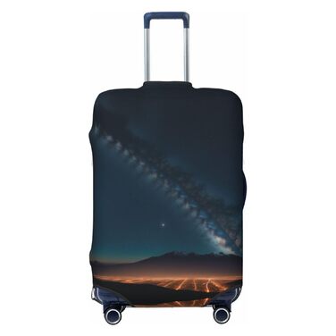Чохол для валізи Галактична ніч, міцний захист для багажу розміром 45.7-81.3 см, чорний, великий розмір