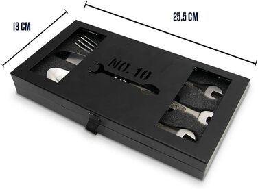 Набір столових приборів з гайковим ключем, інструментом для харчування з металевою подарунковою коробкою