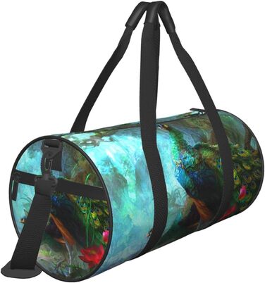 Яскрава спортивна сумка-дорожня Павичче око, унісекс, велика містка сумка для подорожей та спорту