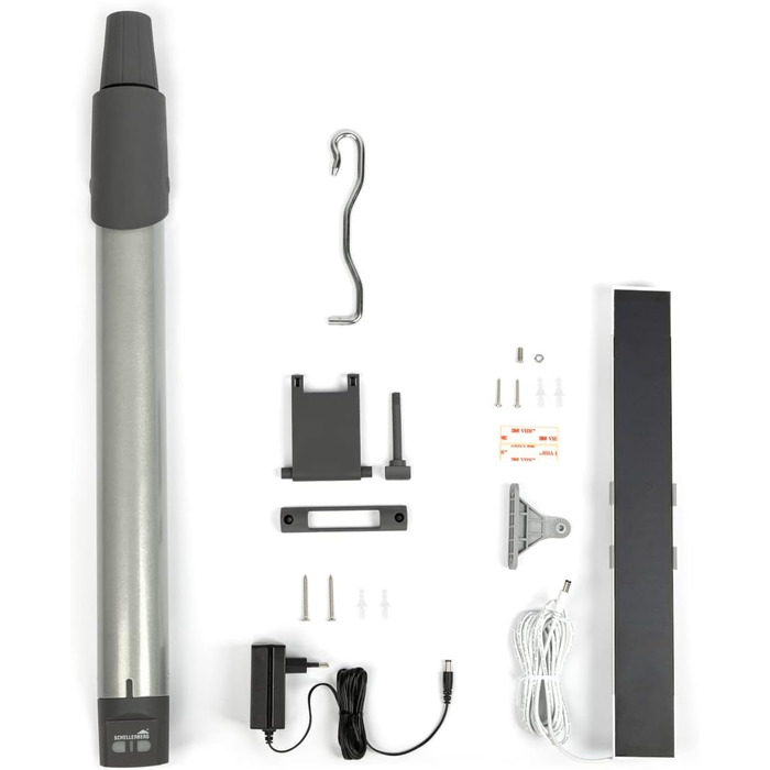 Преміальний радіокерований двигун для маркіз з акумулятором, 10 Н, макс. площа 12 м, легко дообладнається сонячною панеллю, вкл. блок живлення та настінне кріплення (одинарний), 20264