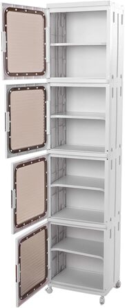 Шафа для зберігання HEEPDD, пластикова конструкція, 4-рівневий органайзер для спальні та офісу