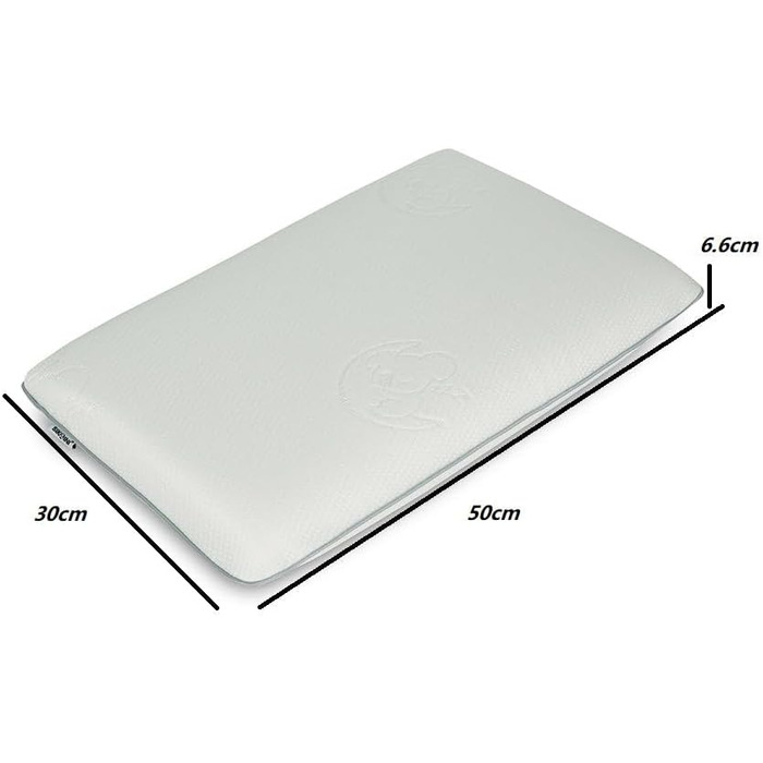 Дитяча подушка SIKAINI - Охолоджуюча тканина з принтом ведмедя, Піна з ефектом пам'яті, Ергономічний дизайн, Дихаюча, Ідеально під