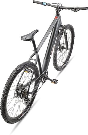 Гірський велосипед TELEFUNKEN 29 дюймів для чоловіків та жінок Електричний велосипед із заднім двигуном потужністю 250 Вт та акумулятором 468 Втгод 7-швидкісний перемикач швидкостей Дискові гальма Hardtail MTB Pedelec, колір Granite Grey M919