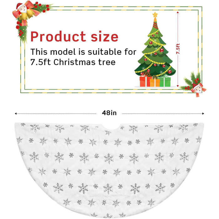 Різдвяна спідниця для ялинки 122 см COOLWUFAN