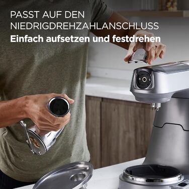 Прес для пасти Kenwood Fresca KAX92. A0ME, аксесуари Кухонні комбайни, корпус з нержавіючої сталі, включаючи бронзову вставку для макаронів Maccheroni rigati