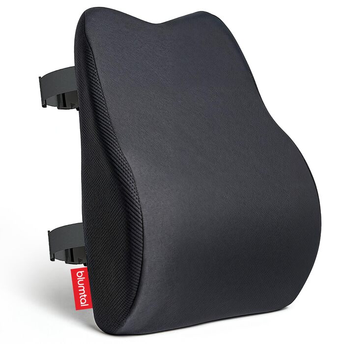 Ергономічна спинка Blumtal з піни з ефектом пам&39яті - підтримуюча поперекова подушка чохол, сертифікований OEKO-TEX - спинна подушка із застібкою - опора для спини - подушка для опори спини - поперекова подушка
