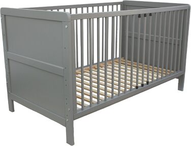 Дитяче ліжко, юніорське ліжко, приліжкове ліжко 140x70 см 3в1 з матрацом, сіре