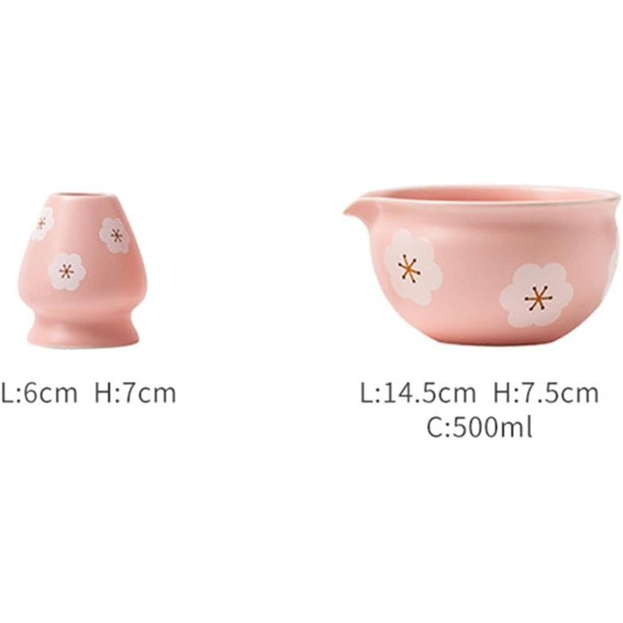 Набір для приготування матчі вінчик та чаша (2 предмети) традиційна японська чаша для чайної церемонії, ідеальний подарунок з ніжним квітковим орнаментом